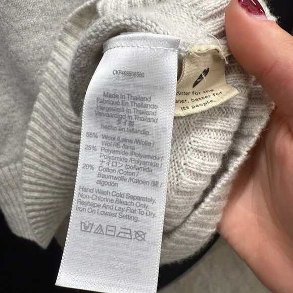 Madewell Wool Blend Turtleneck Sleeveless Sweater - Picture 4 of 4